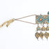 Head dress ornament, gilded silver & glass beads 38 x 20 cm - The Nomads Tent
